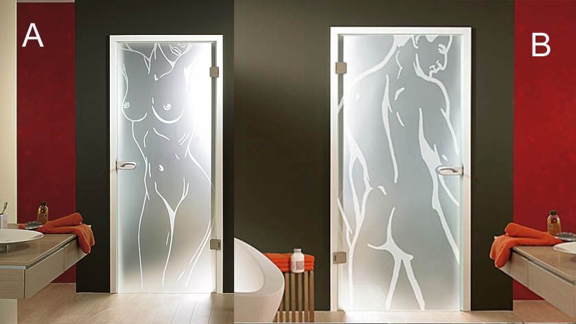 Luciano-Lucy and Toilet Glass Door Design - Glass Bathroom Doors